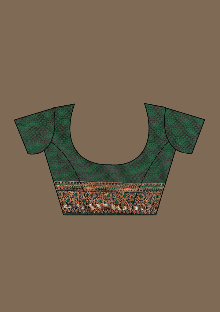 Bottle Green Stonework Art Silk Saree