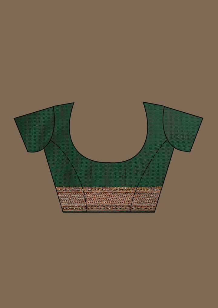 Bottle Green Stonework Art Silk Saree