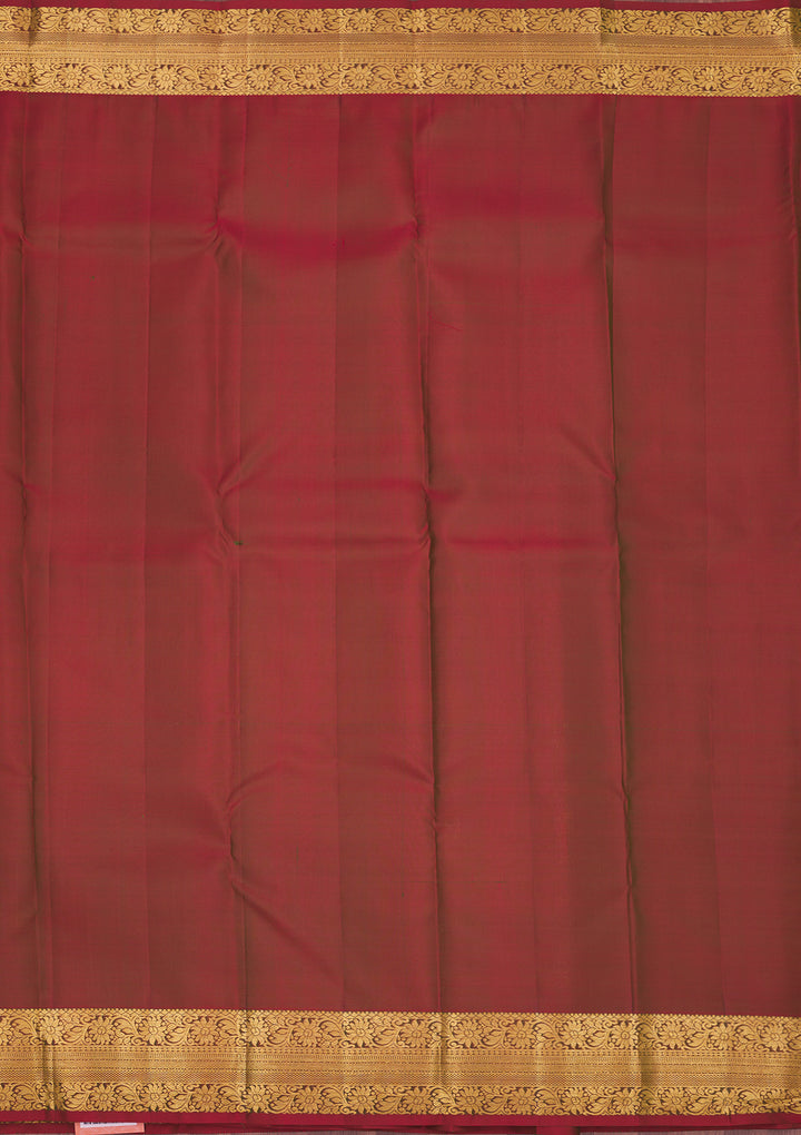 Bottle Green Zariwork Pure Silk Saree