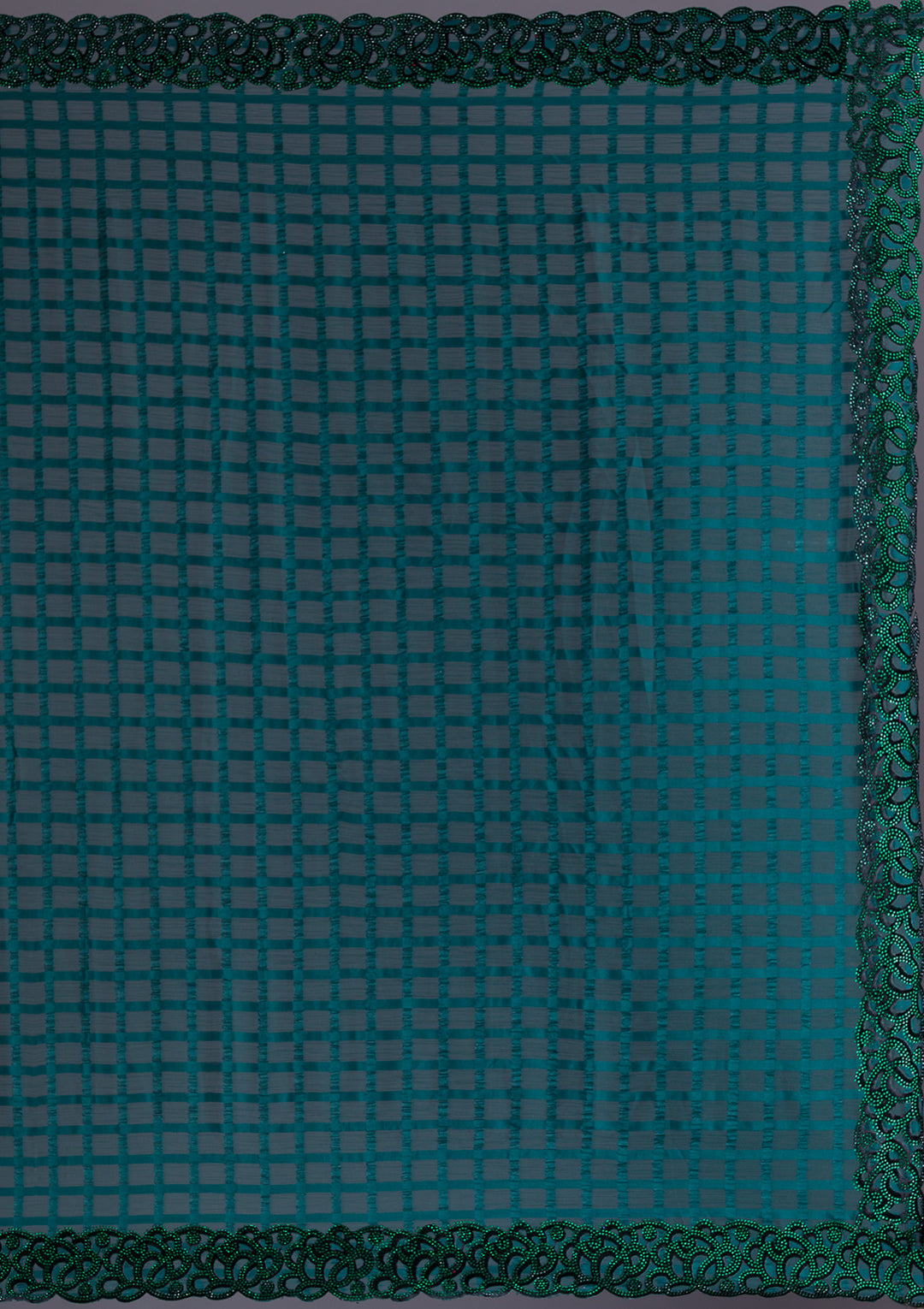 Bottle Green Swarovski Satin Saree
