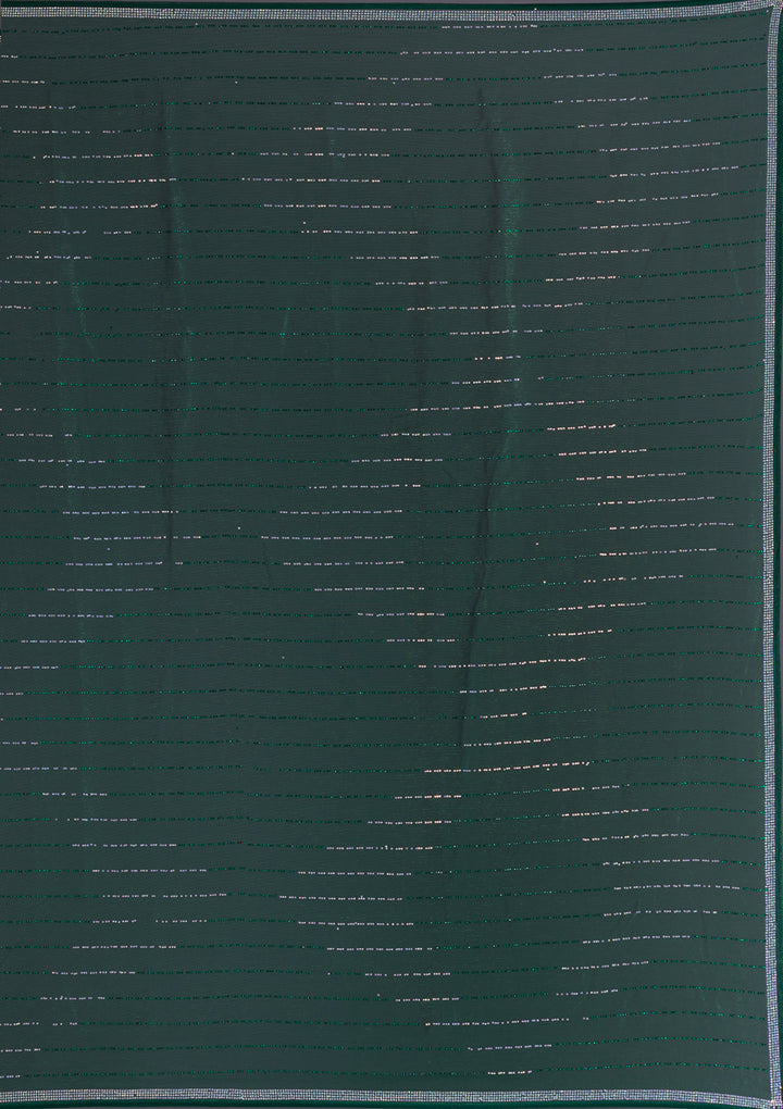 Bottle Green Swarovski Satin Saree
