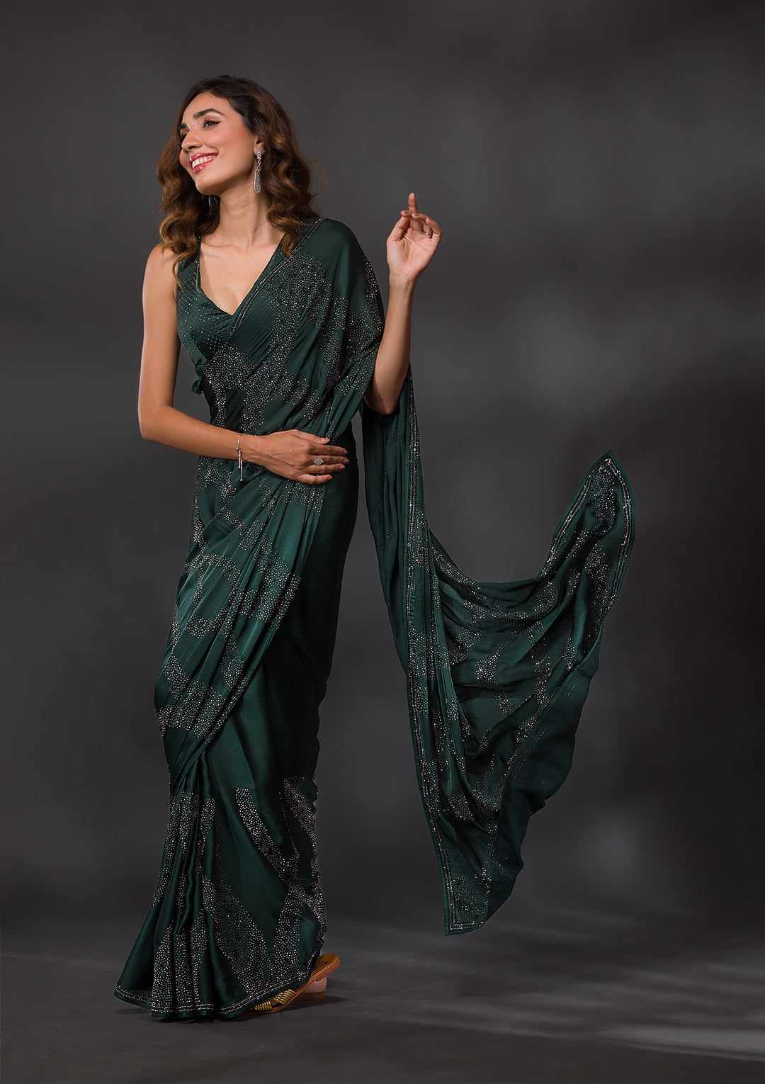 Semi saree gown sales