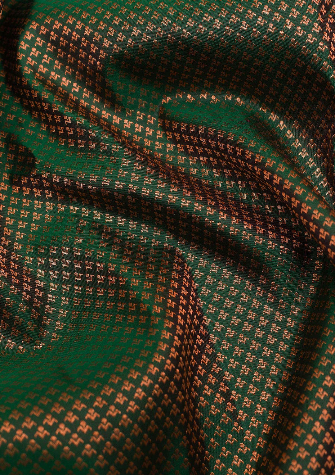 Bottle Green Zariwork Pure Silk Saree