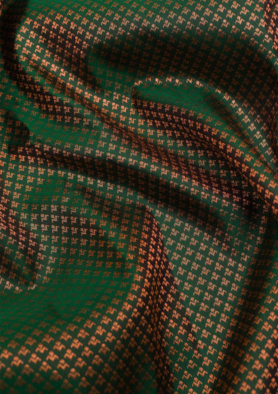 Bottle Green Zariwork Pure Silk Saree