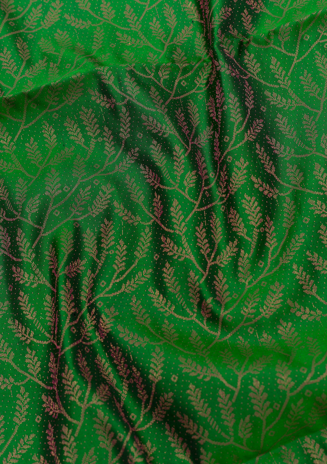 Bottle Green Zariwork Pure Silk Saree