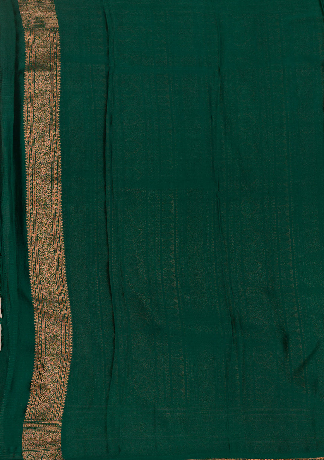 Bottle Green Zariwork Banarasi Pure Silk Saree