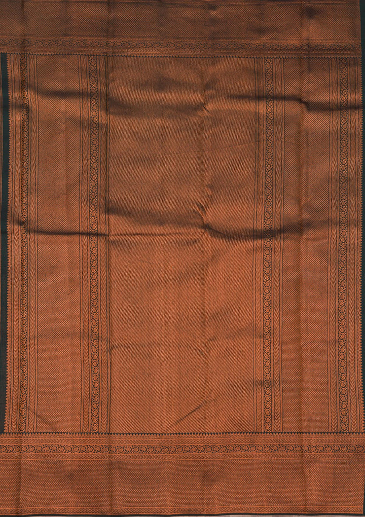 Bottle Green Zariwork Pure Silk Saree