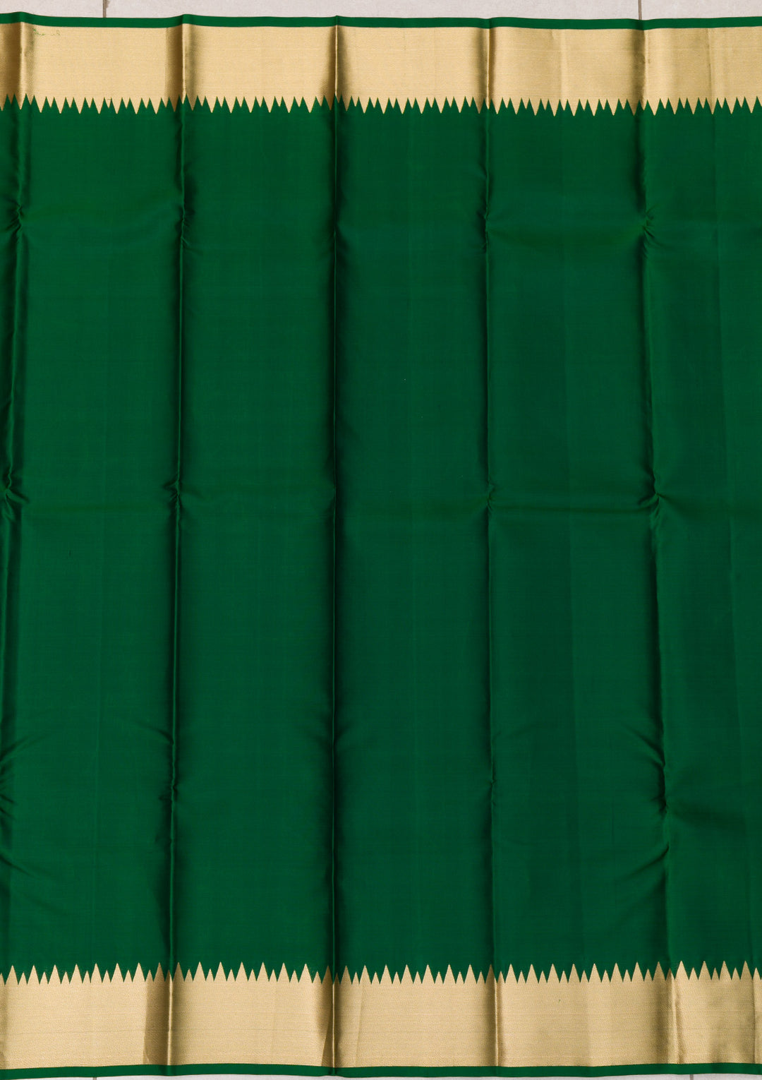 Bottle Green Zariwork Pure Silk Saree