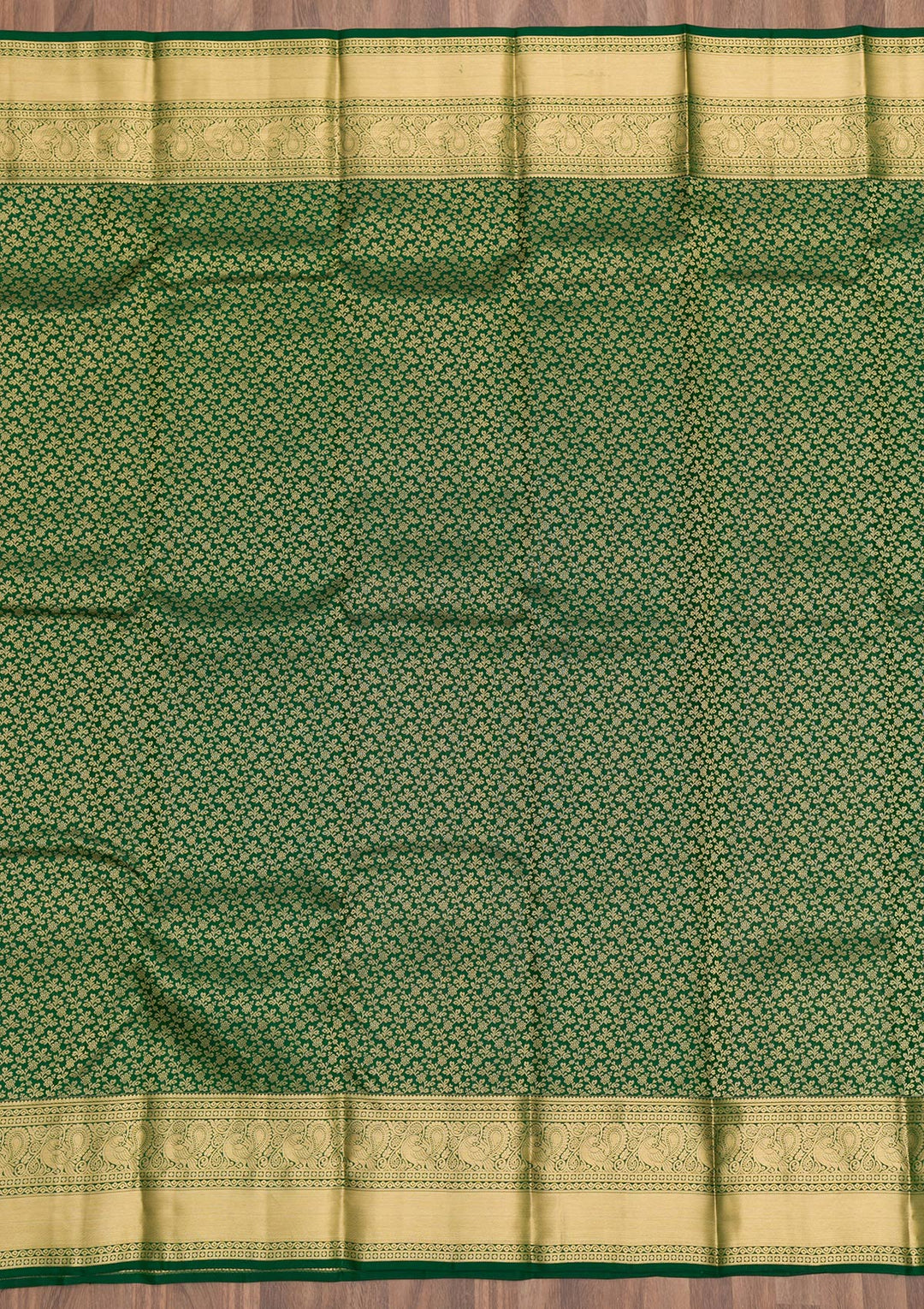 Bottle Green Zariwork Kanjivaram Pure Silk Saree