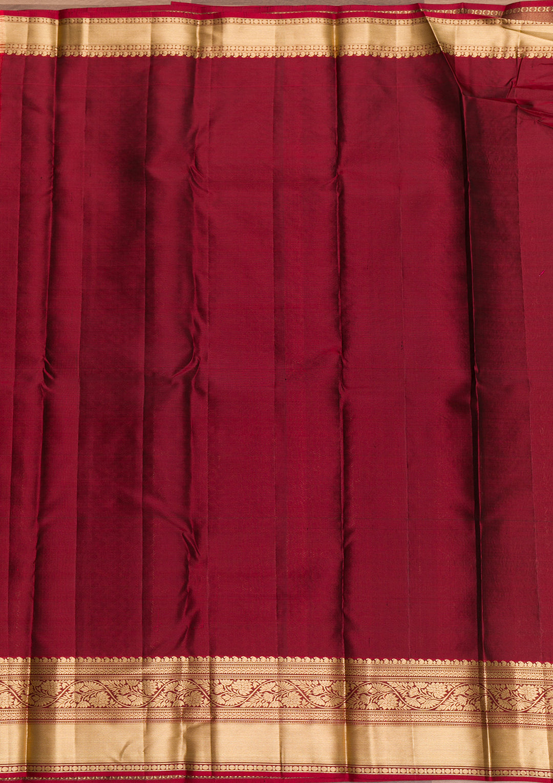 Bottle Green Zariwork Pure Silk Saree-Koskii