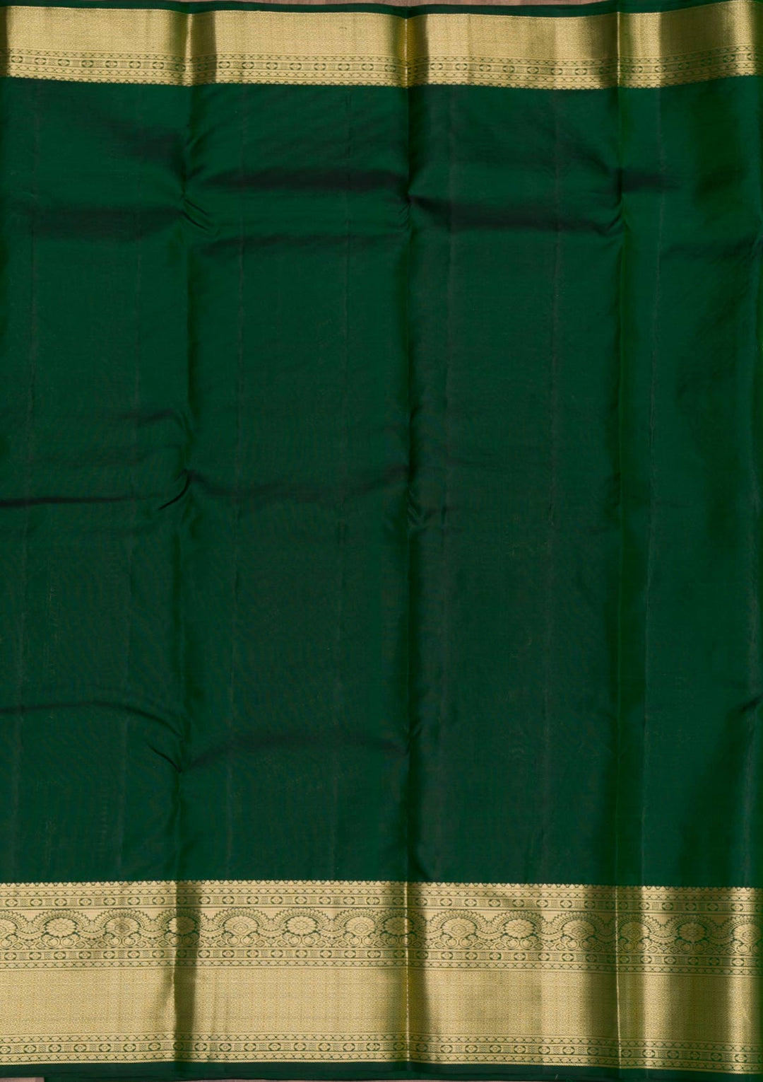 Bottle Green Zariwork Banarasi Pure Silk Saree