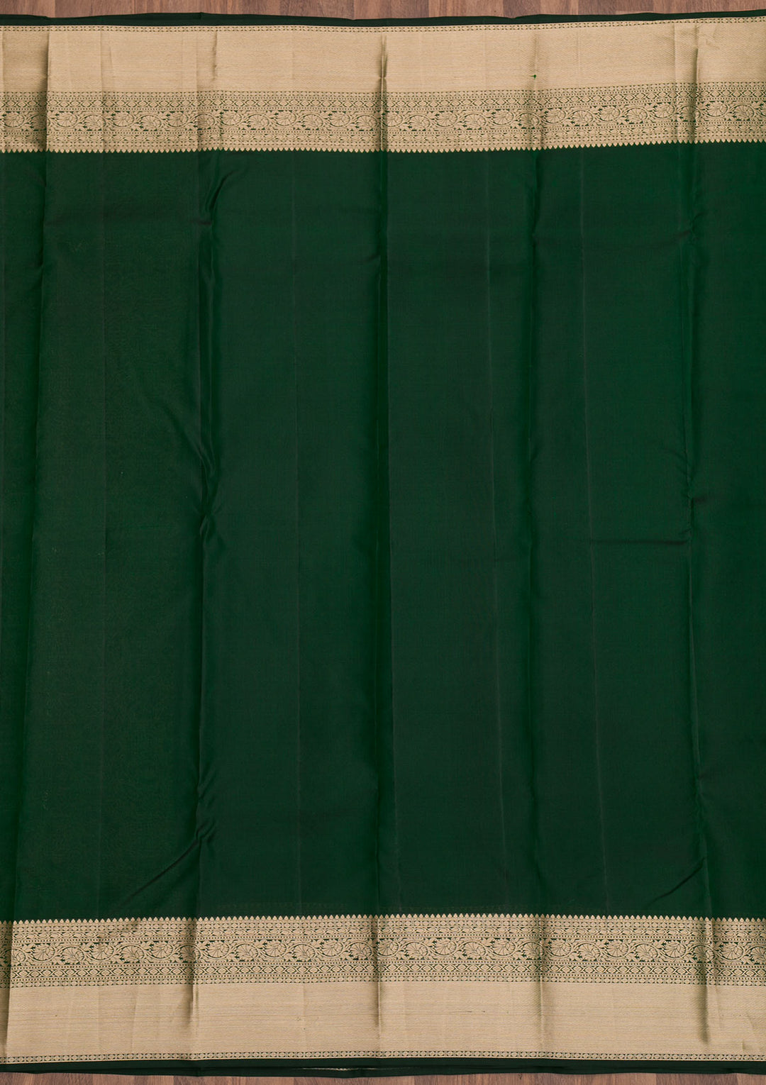 Bottle Green Zariwork Pure Silk Saree