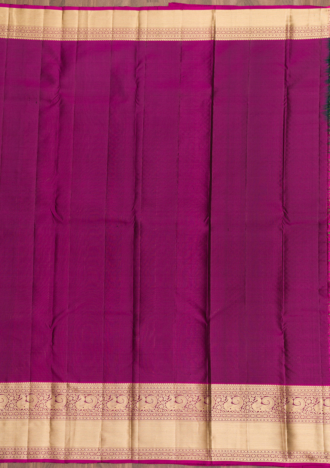 Bottle Green Zariwork Pure Silk Saree