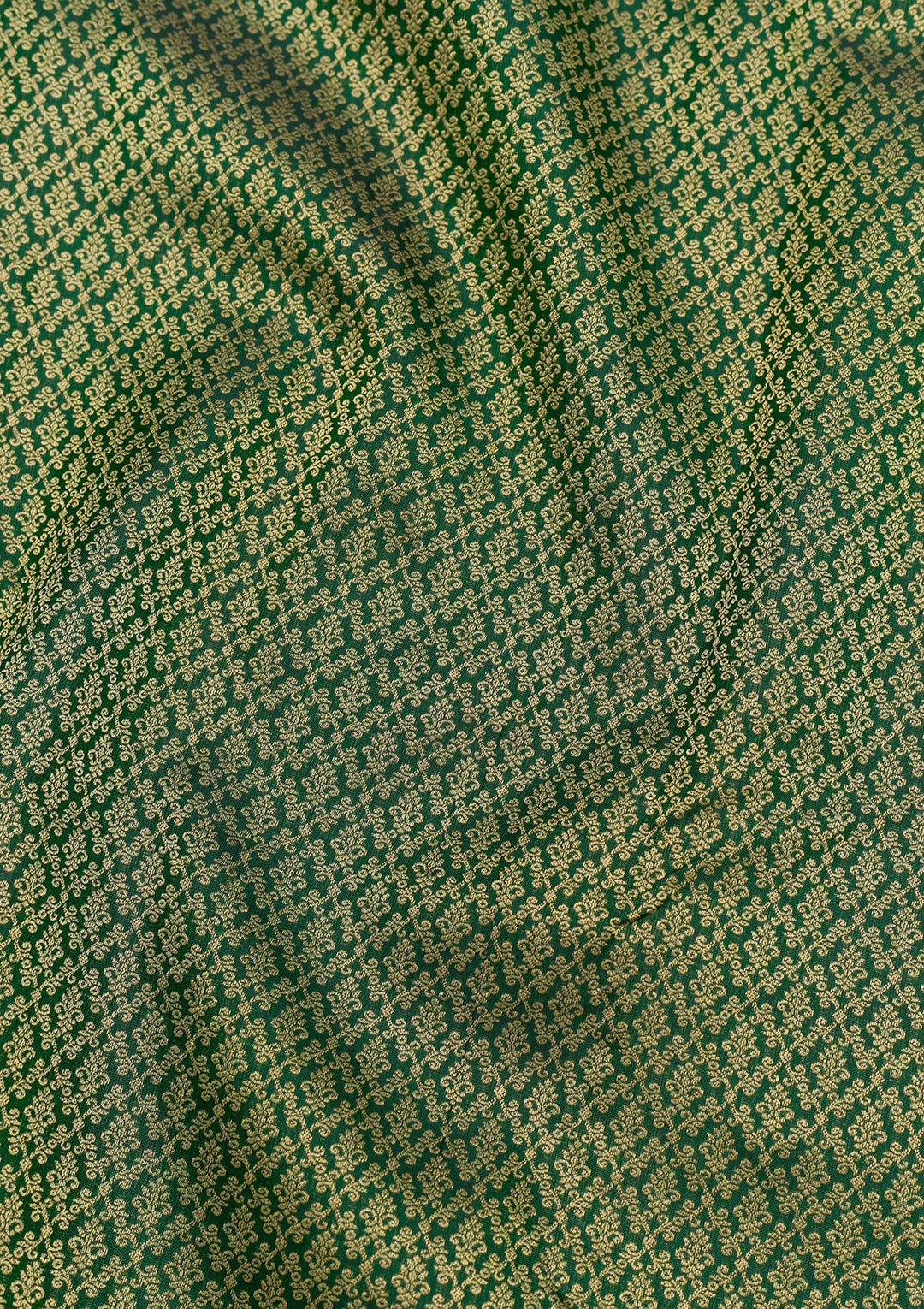Bottle Green Zariwork Pure Silk Saree