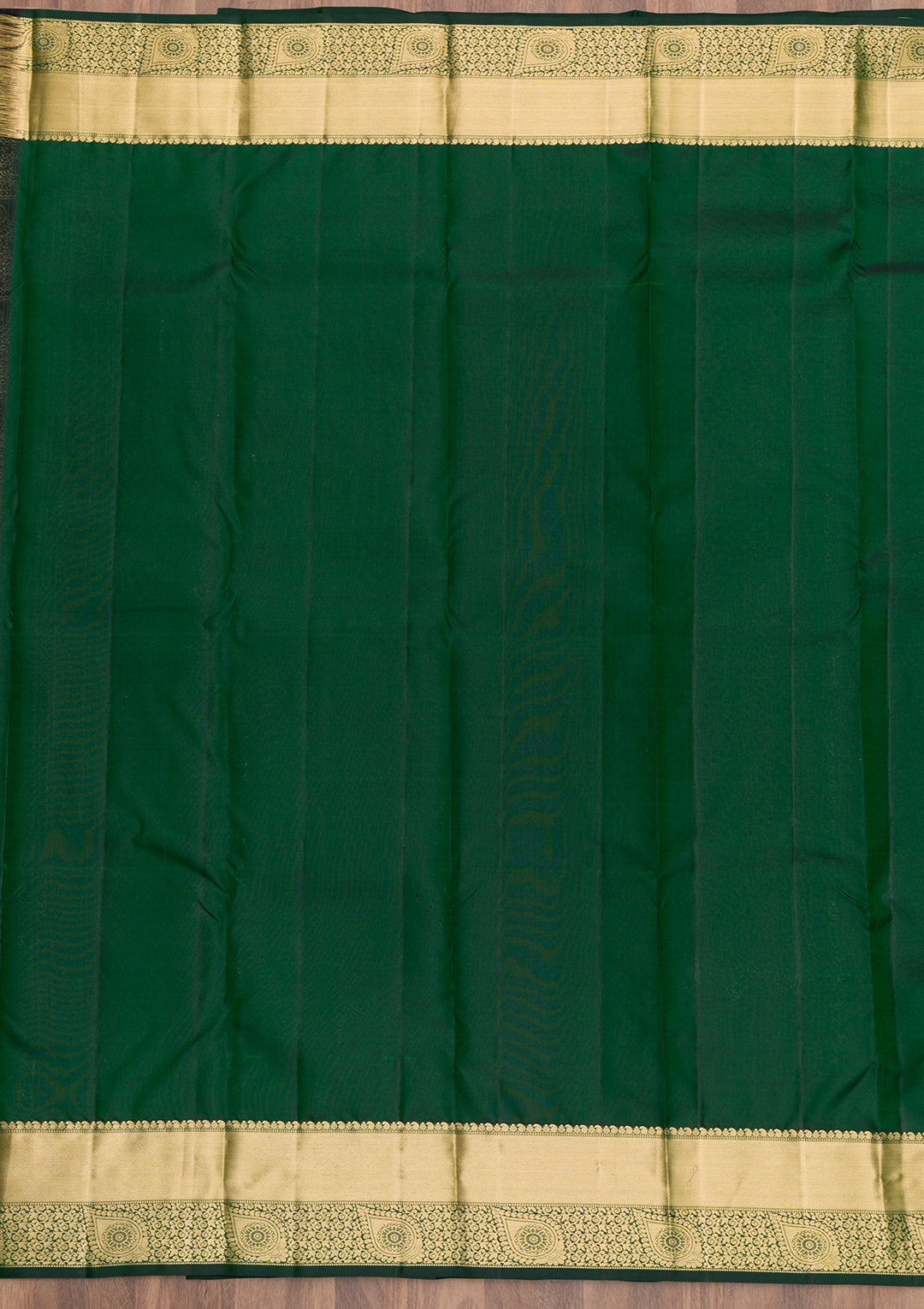 Bottle Green Zariwork Kanjivaram Pure Silk Saree