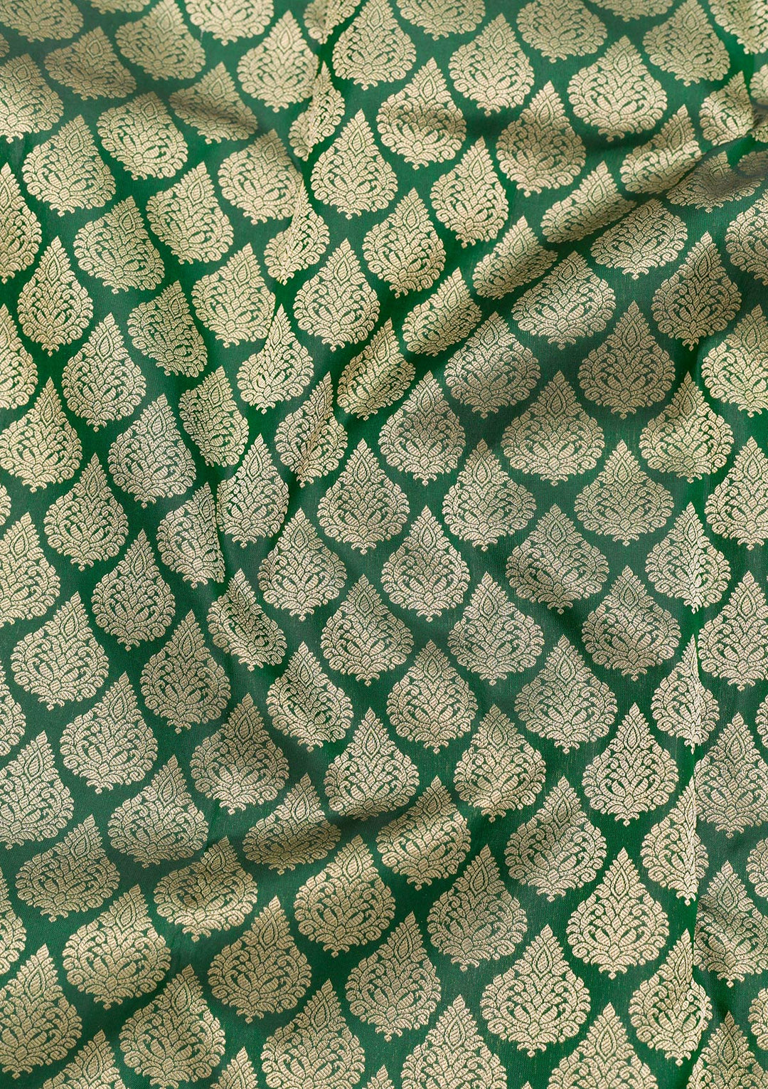 Bottle Green Zariwork Banarasi Pure Silk Saree