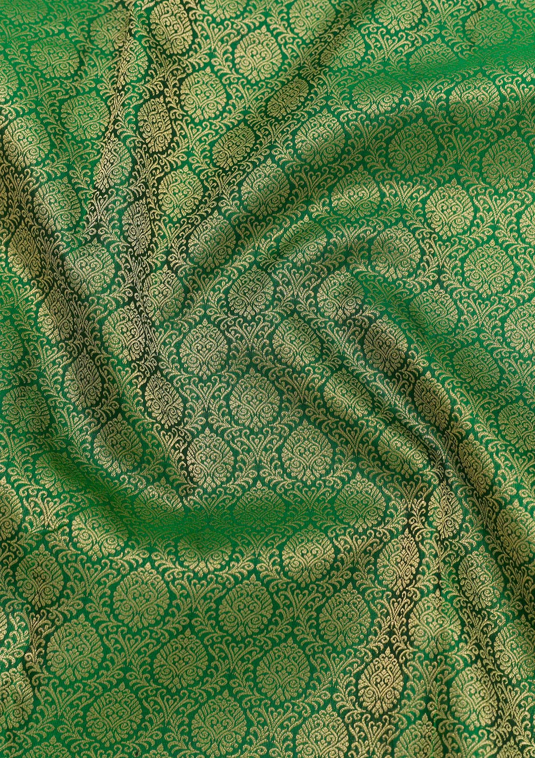 Bottle Green Zariwork Kanjivaram Pure Silk Saree