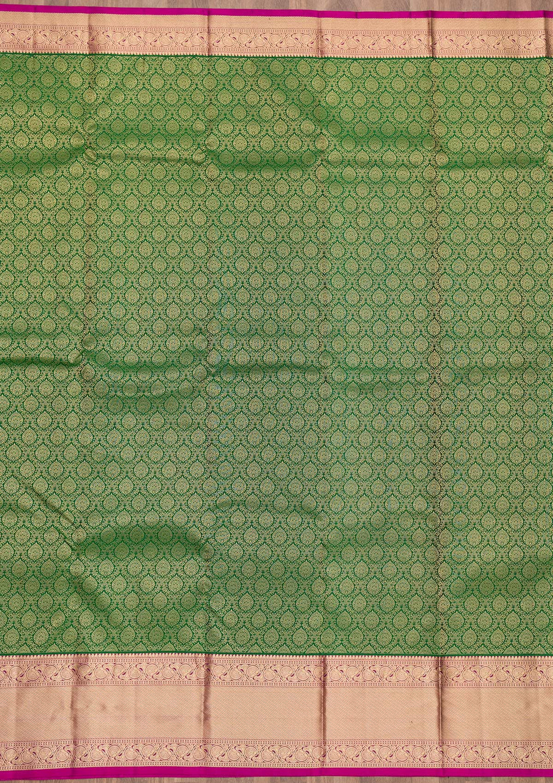 Bottle Green Zariwork Kanjivaram Pure Silk Saree