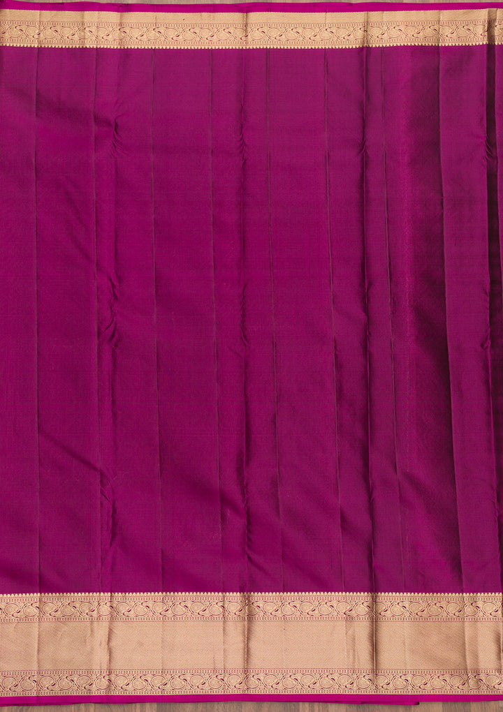 Bottle Green Zariwork Kanjivaram Pure Silk Saree
