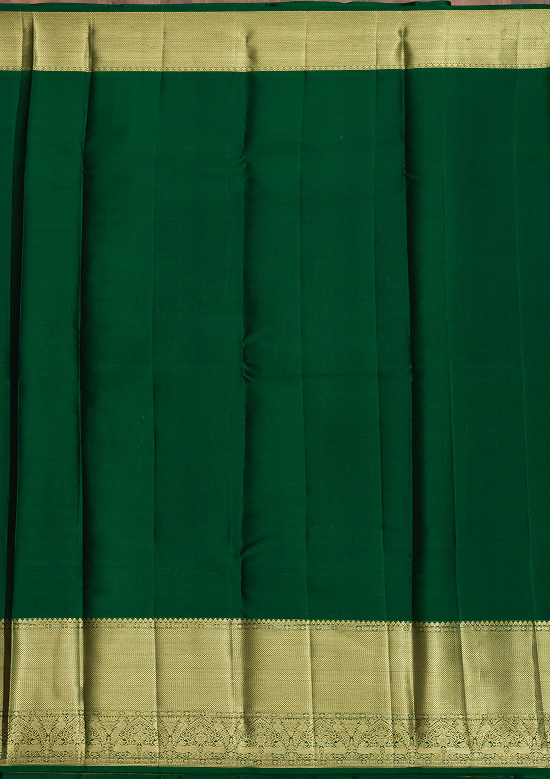 Bottle Green Zariwork Kanjivaram Pure Silk Saree