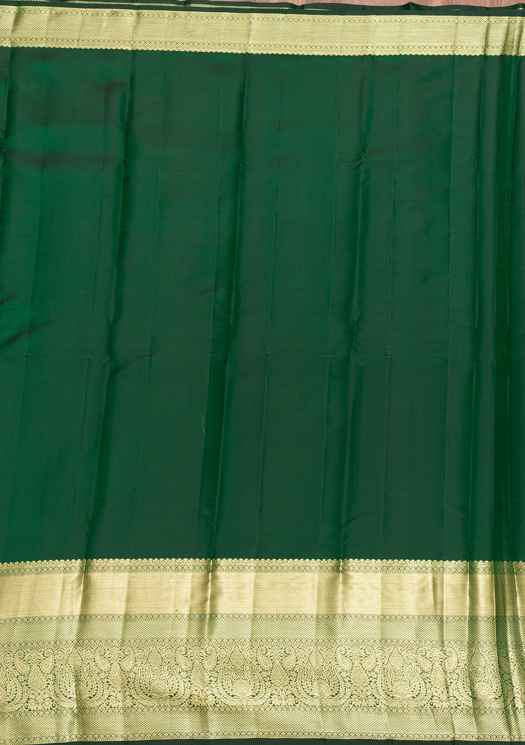 Bottle Green Zariwork Kanjivaram Pure Silk Saree