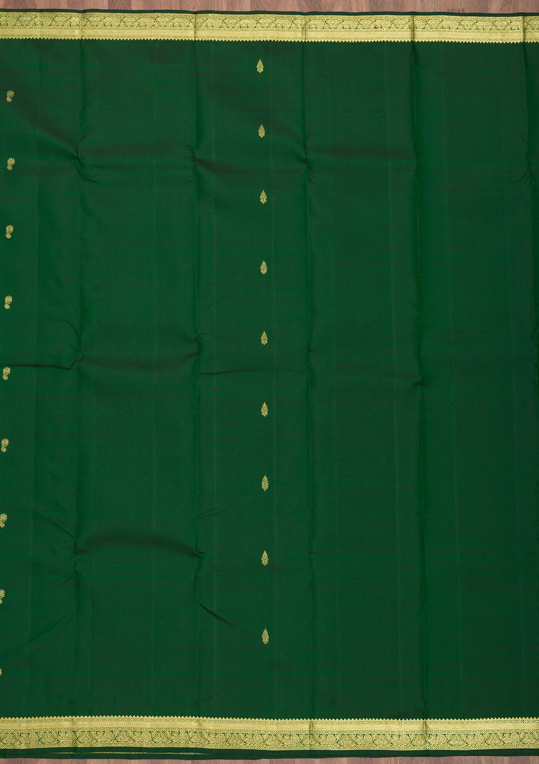 Bottle Green Zariwork Kanjivaram Pure Silk Saree