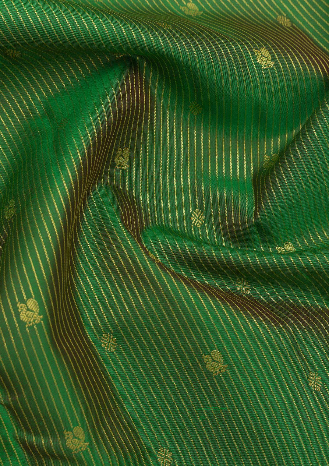Bottle Green Zariwork Kanjivaram Pure Silk Saree