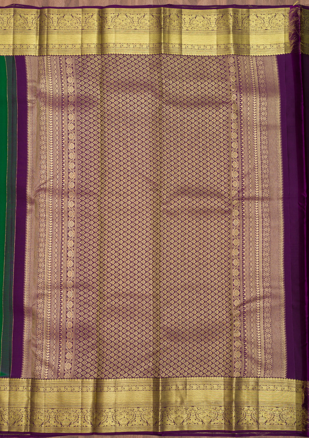 Bottle Green Zariwork Banarasi Pure Silk Saree