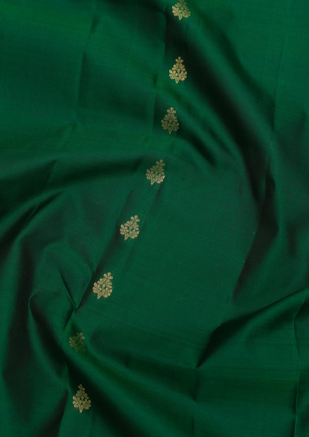 Bottle Green Zariwork Pure Silk Saree