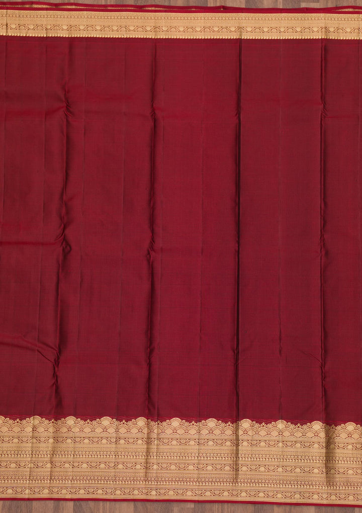 Bottle Green Zariwork Pure Silk Saree