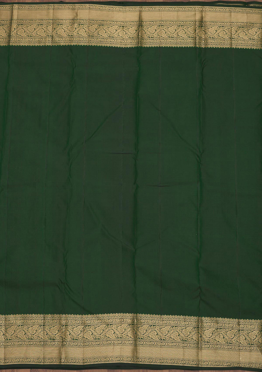 Bottle Green Zariwork Pure Silk Saree