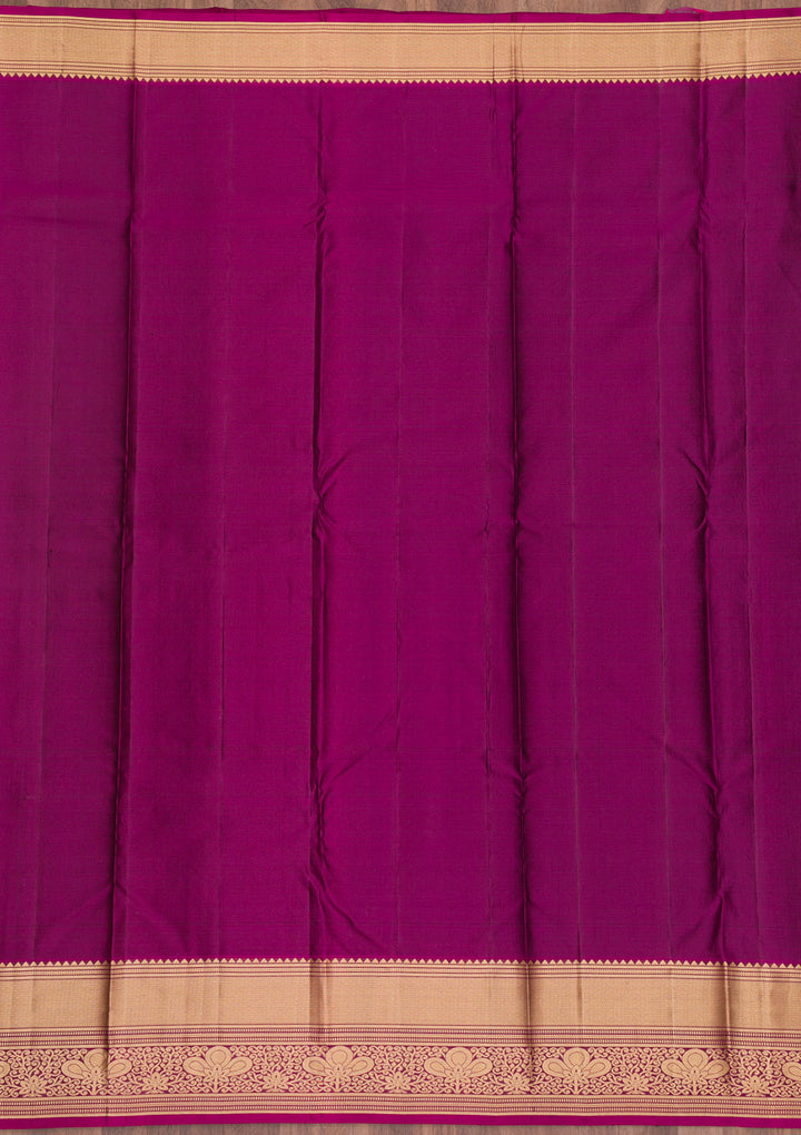 Bottle Green Zariwork Pure Silk Saree
