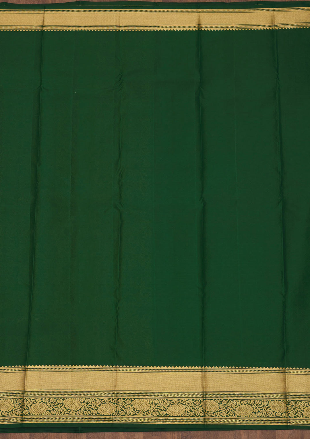 Bottle Green Zariwork Pure Silk Saree