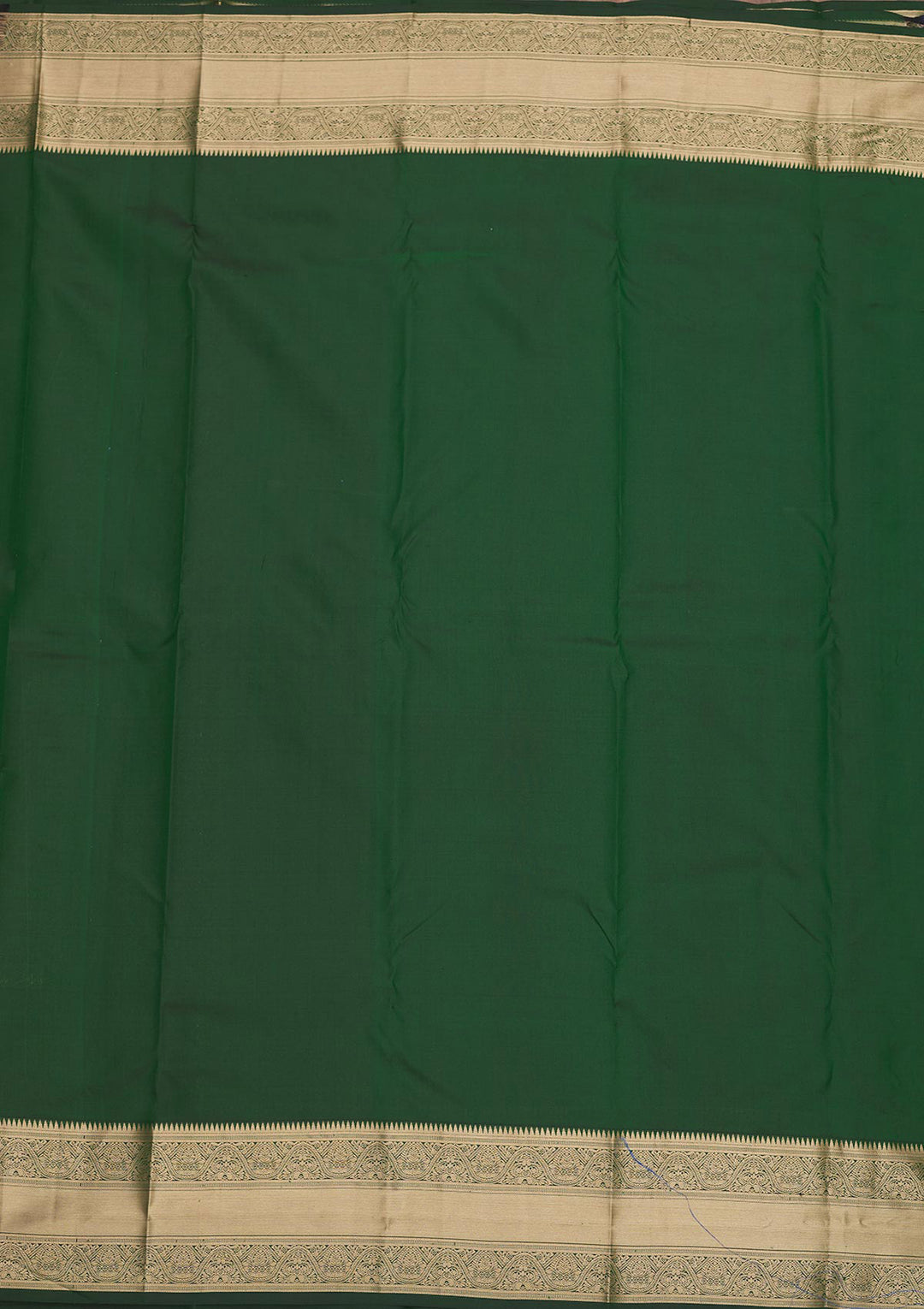 Bottle Green Zariwork Pure Silk Saree