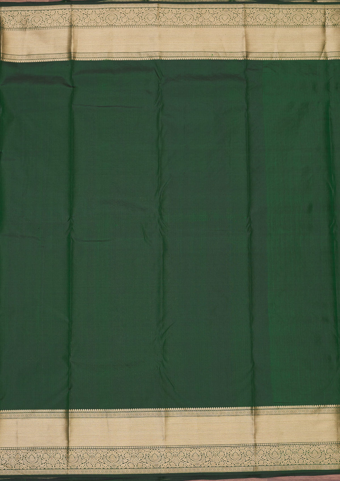 Bottle Green Zariwork Pure Silk Saree