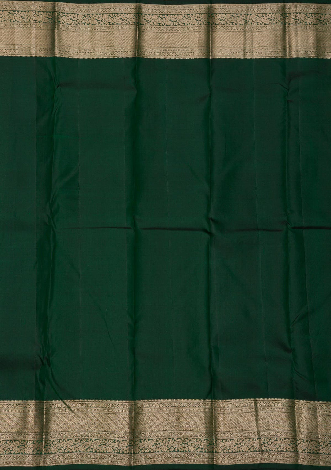 Bottle Green Zariwork Pure Silk Saree