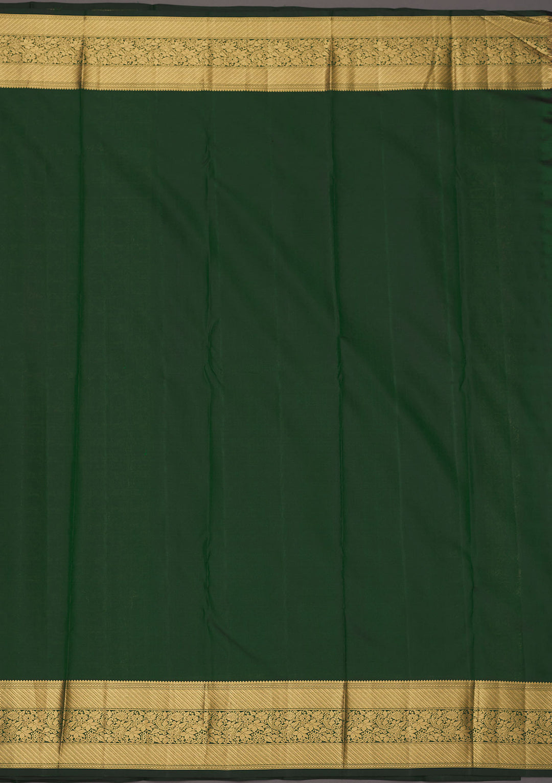 Bottle Green Zariwork Pure Silk Saree