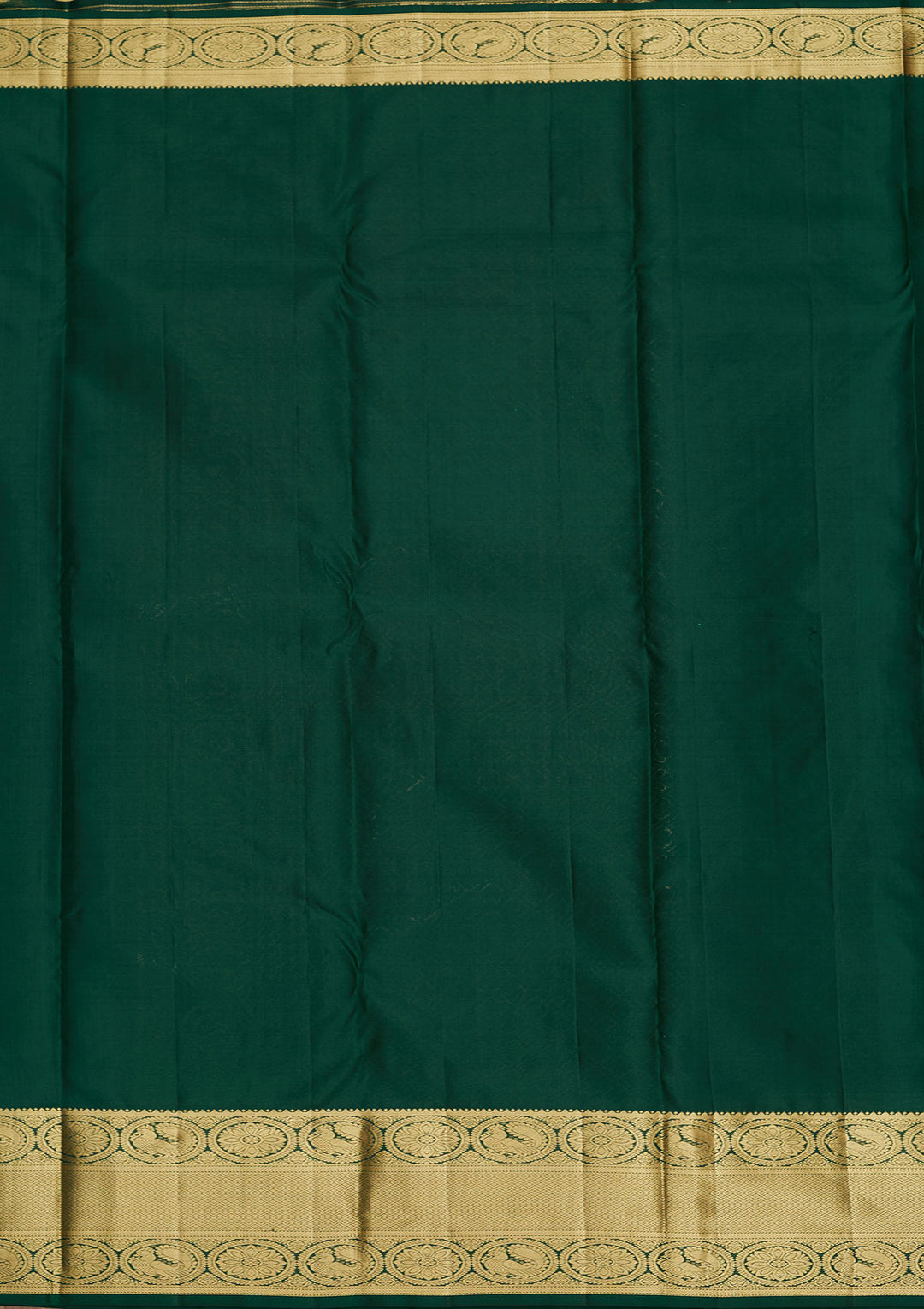 Bottle Green Zariwork Pure Silk Saree