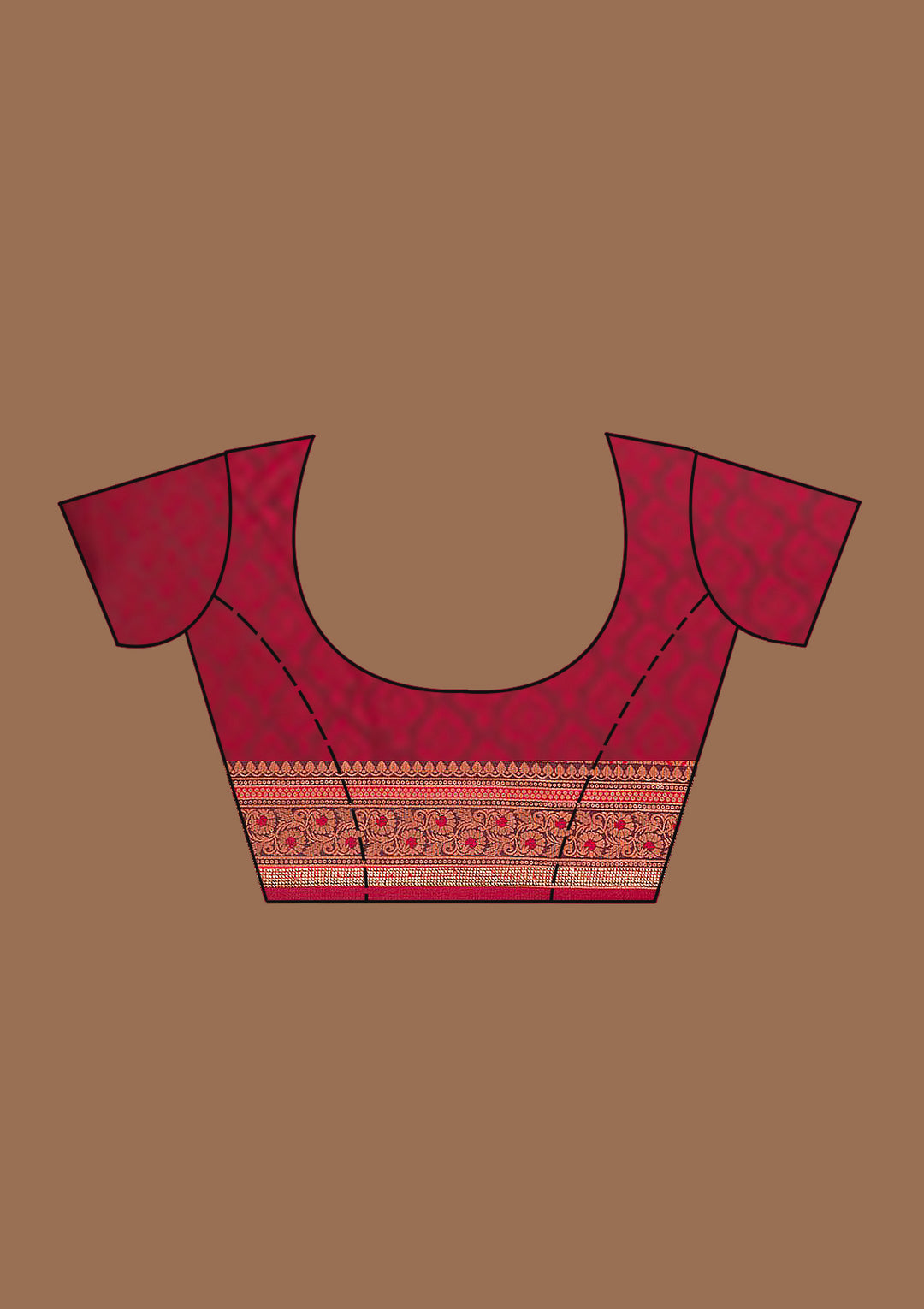 Brown Stonework Art Silk Saree