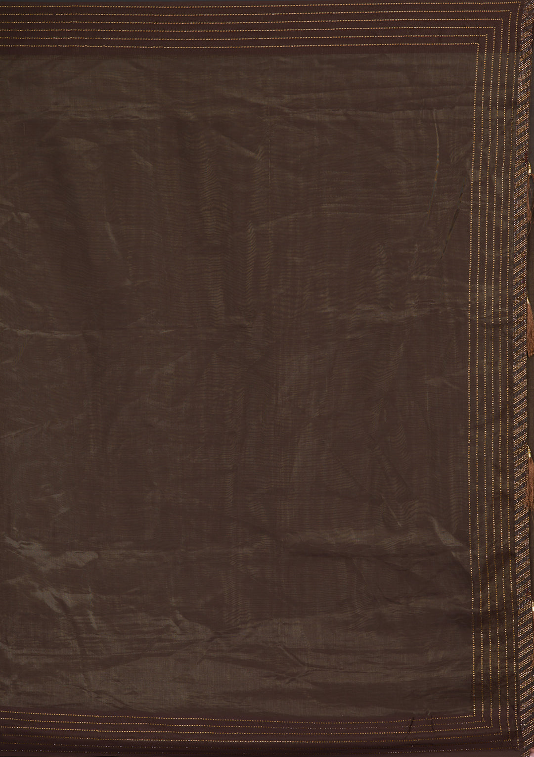 Brown Swarovski Organza Saree