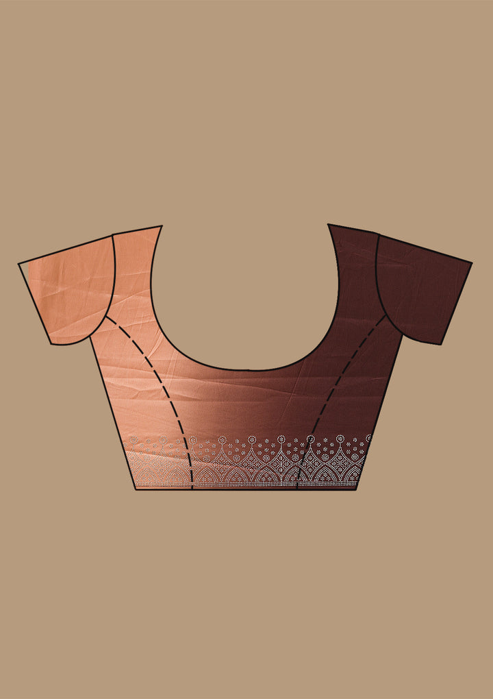 Brown Zariwork Georgette Saree