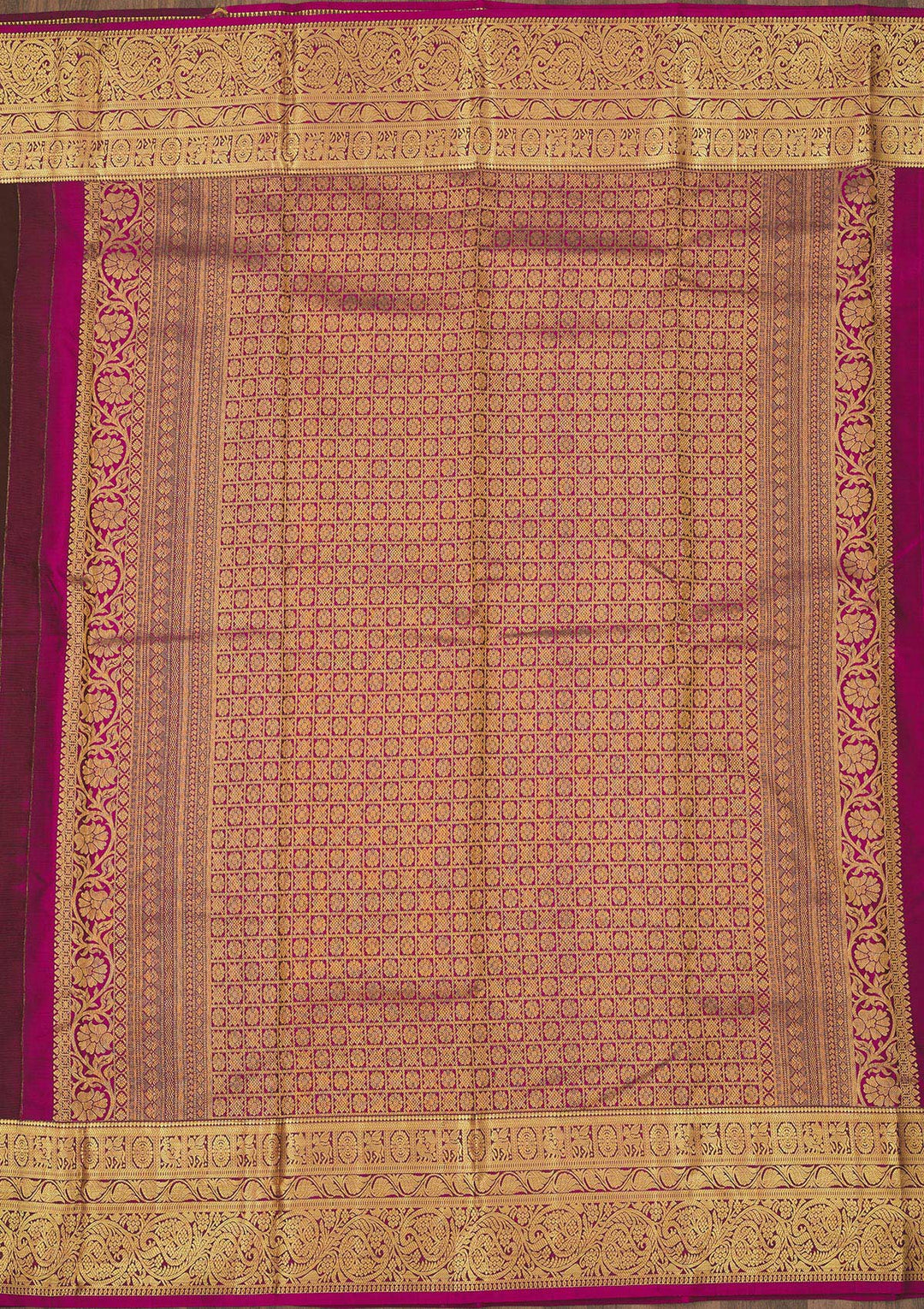 Brown Zariwork Pure Silk Saree