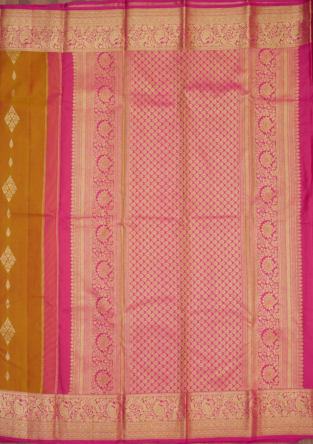 Brown Zariwork Pure Silk Saree