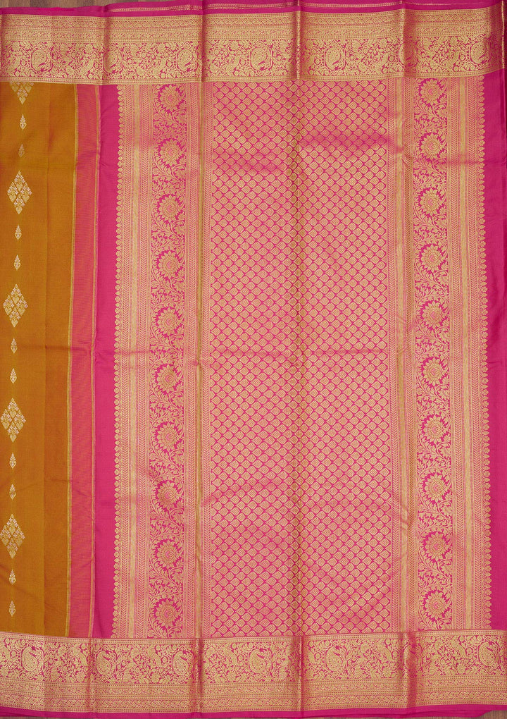 Brown Zariwork Pure Silk Saree