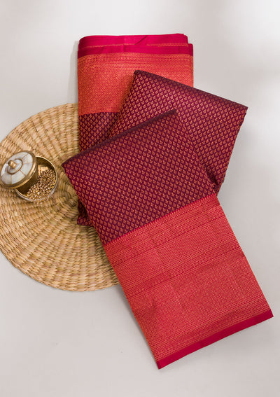 Brown Zariwork Pure Silk Saree-Koskii