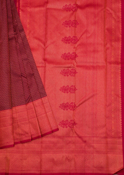 Brown Zariwork Pure Silk Saree