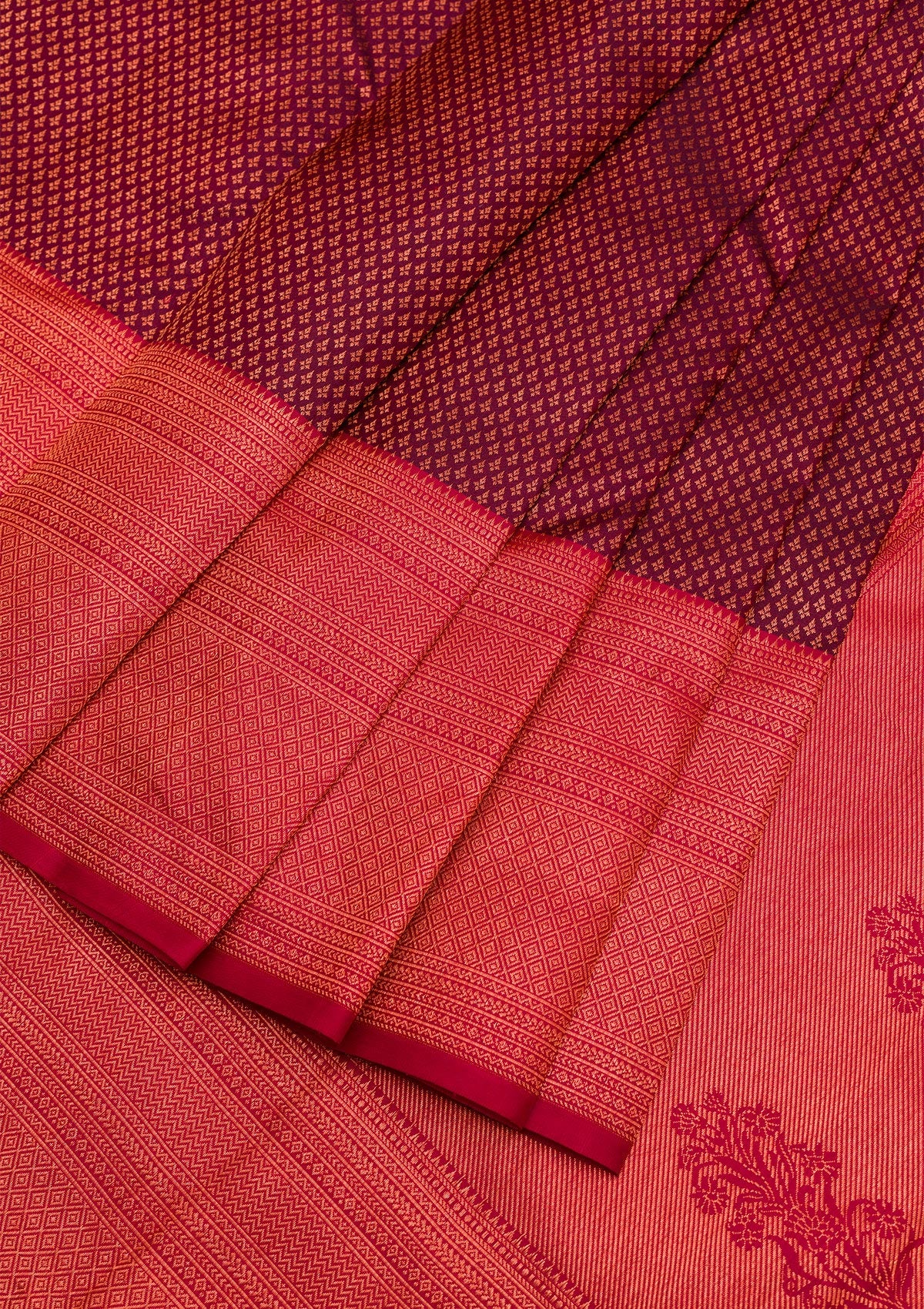 Brown Zariwork Pure Silk Saree