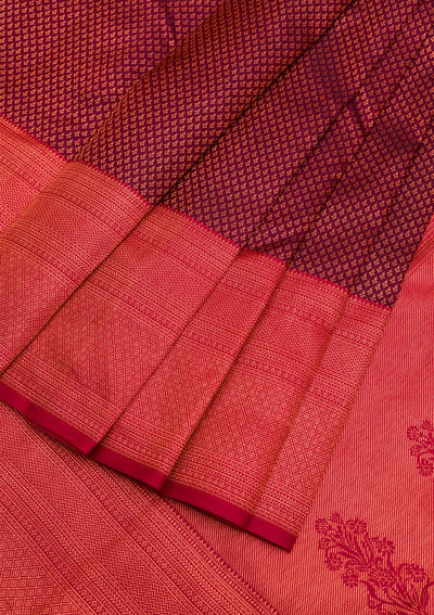 Brown Zariwork Pure Silk Saree