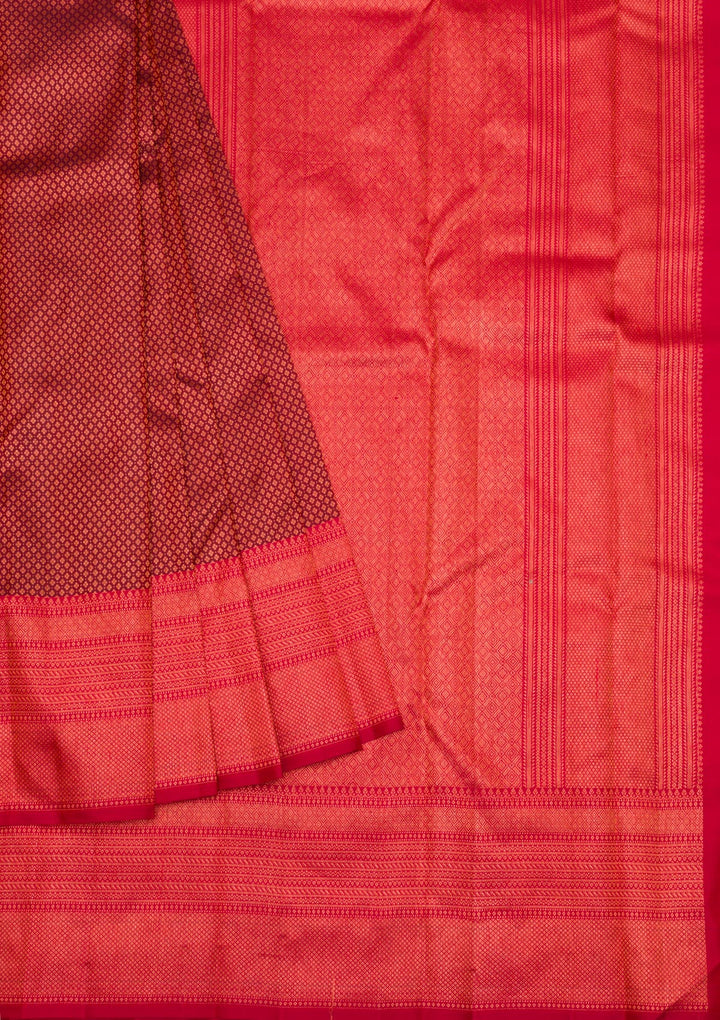 Brown Zariwork Kanjivaram Pure Silk Saree