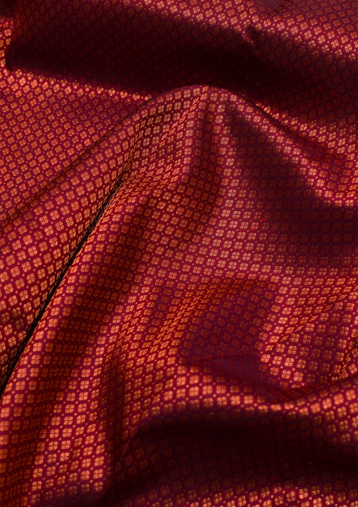 Brown Zariwork Kanjivaram Pure Silk Saree